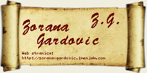 Zorana Gardović vizit kartica